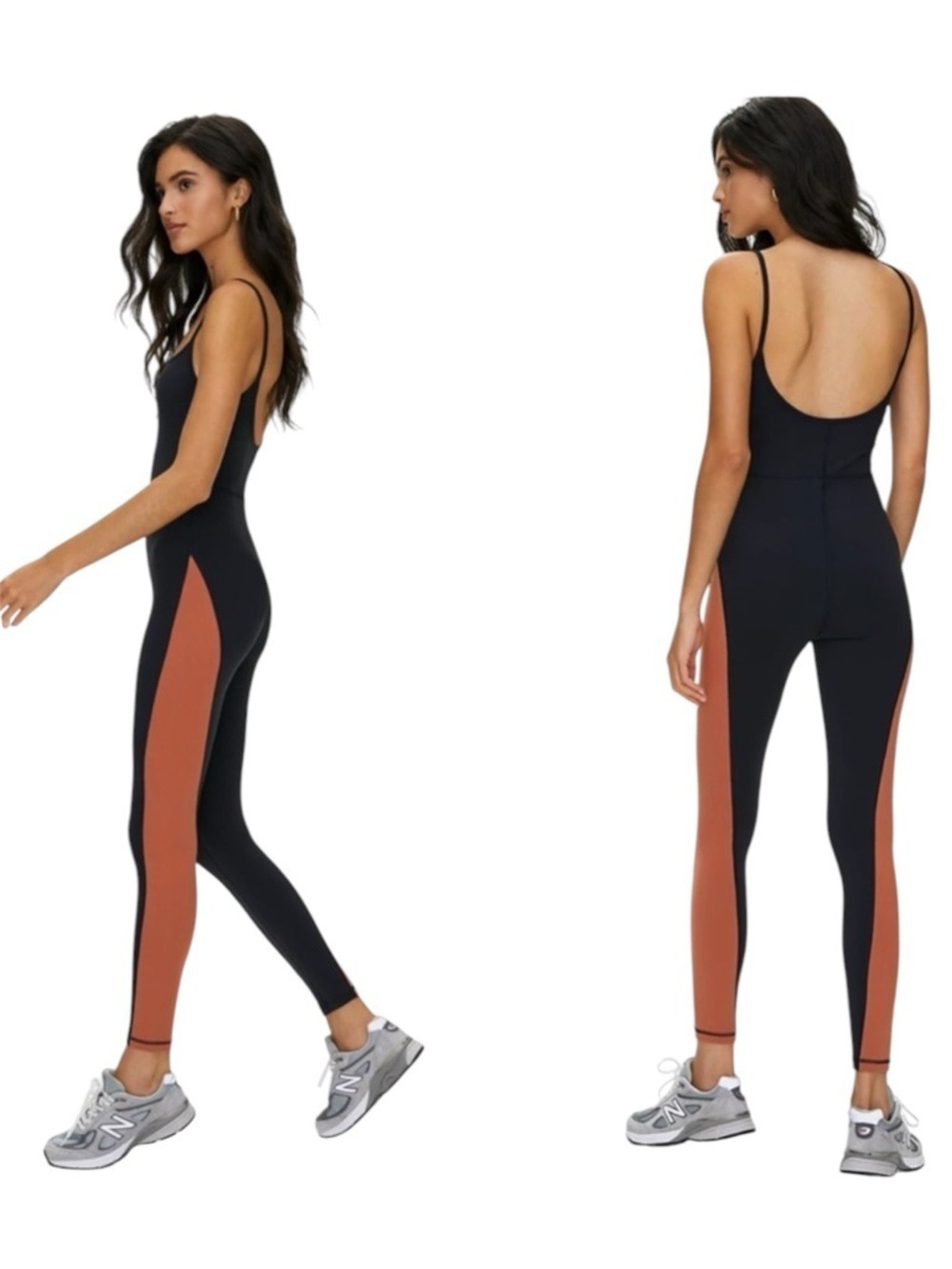 Aritzia Wilfred Free Divinity Jumpsuit Size XXS Black Rust Athletic Bodycon